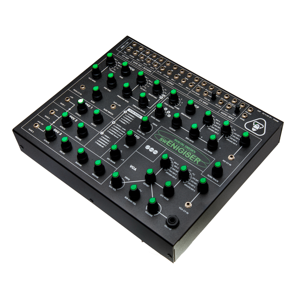 swEnigiser Limited Edition analog synthesizer angled view