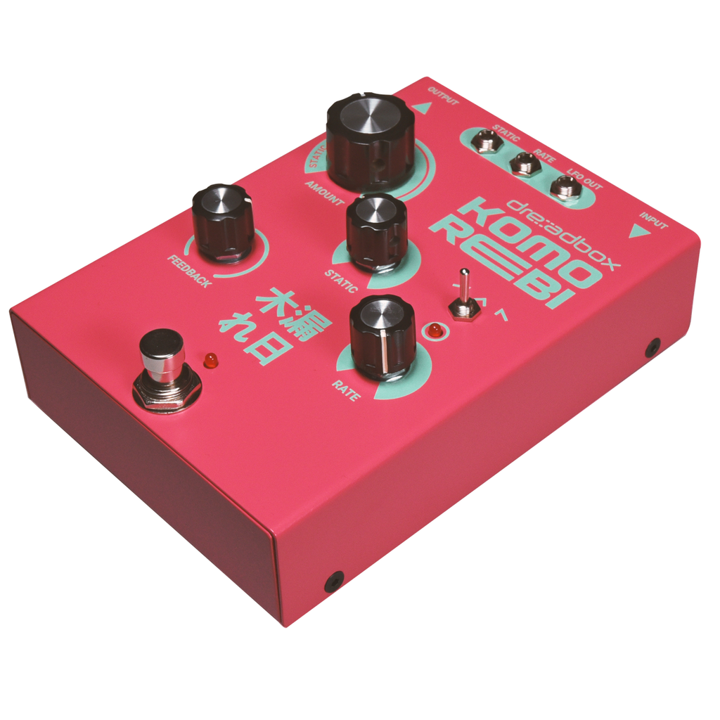 Pedale chorus flanger Dreadbox Komorebi, vista angolata da destra
