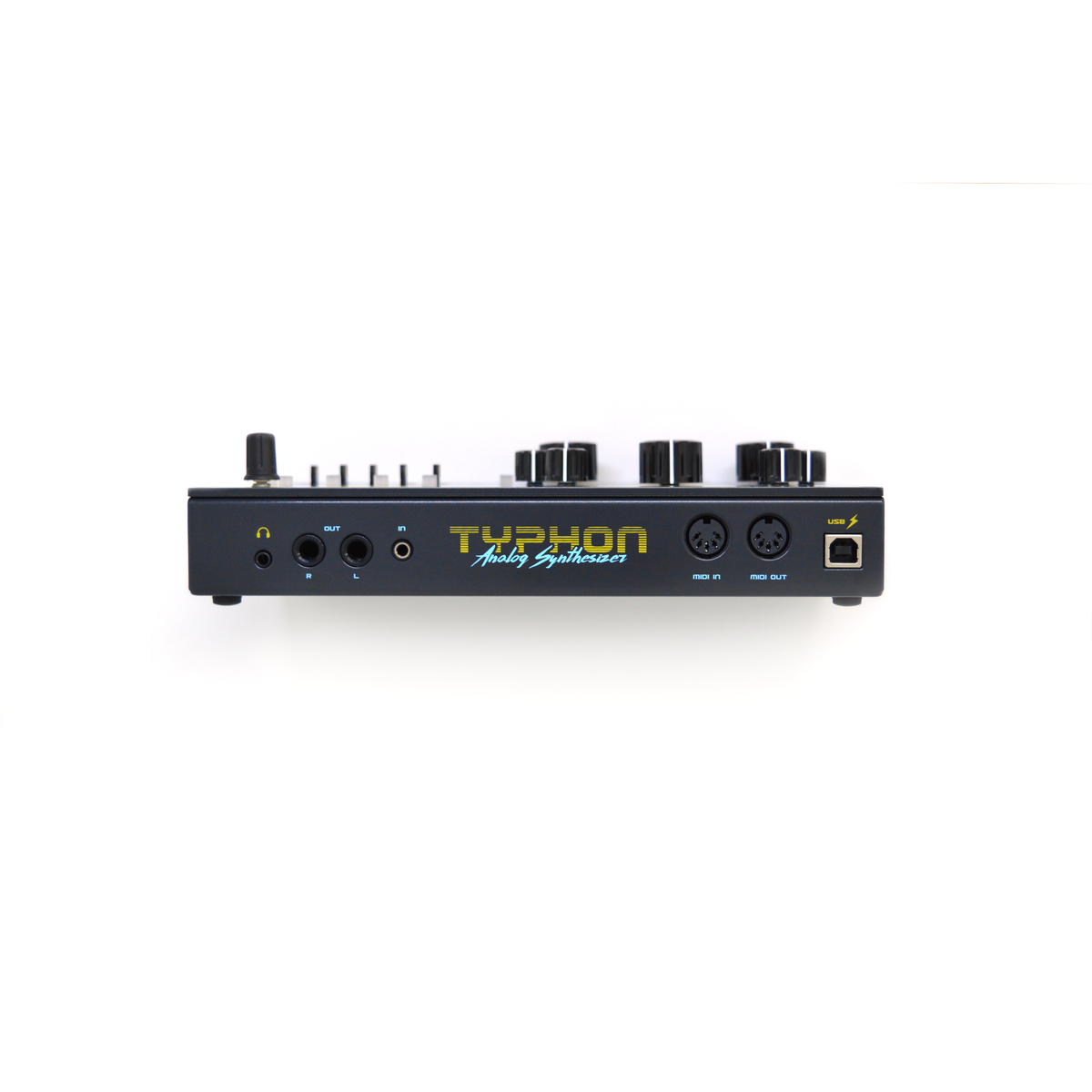 Dreadbox Typhon analoger Synthesizer, Rückseite
