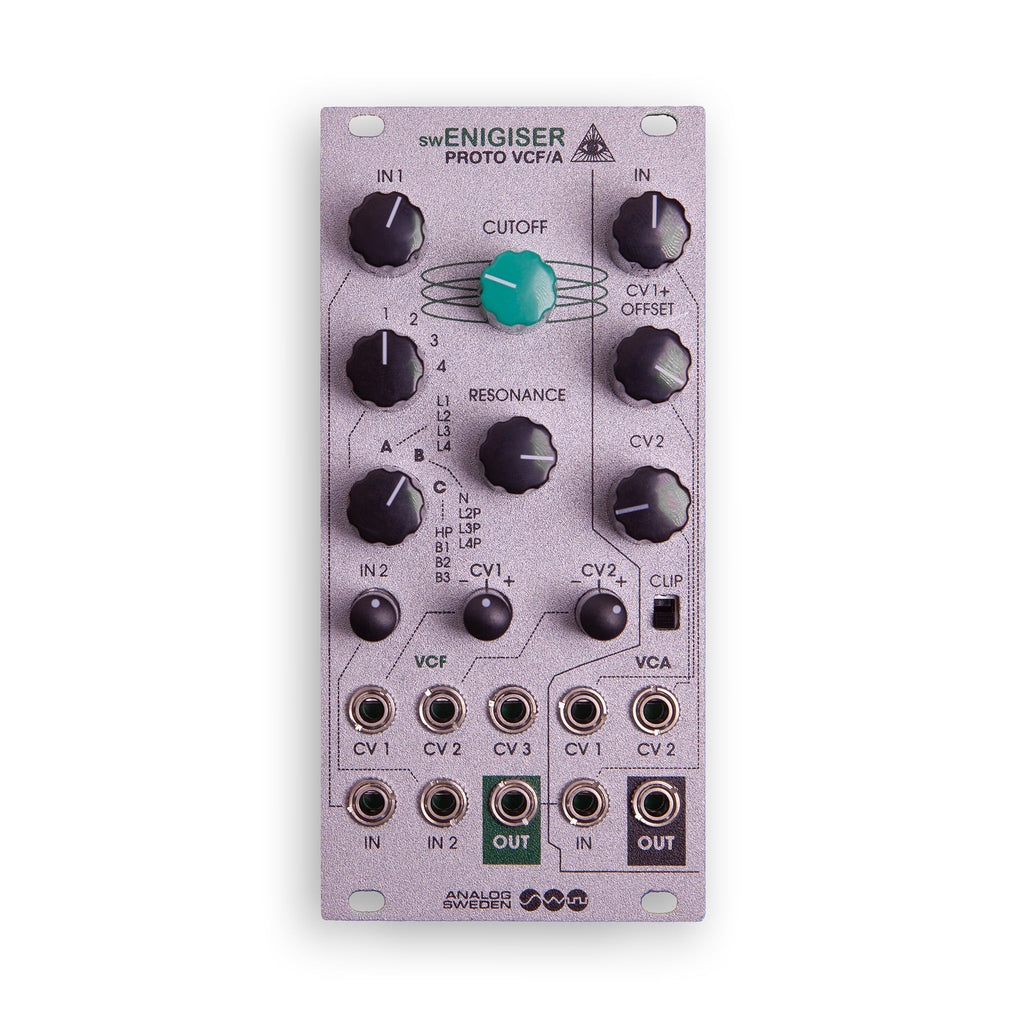 Modulo filtro Eurorack swEnigiser Proto VCF/A da 12 HP, argento, B-Stock